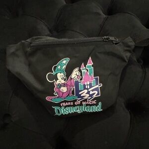 35th Anniversary VTG Disney Black Fanny Pack Belt Bag Mickey Mouse